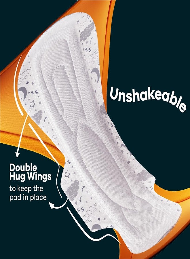 Whisper Bindazzz Nights 30 XXXL Sanitary Pads, Upto 0% Leaks All Night Long, For Super Heavy Flow, Nearly 75% Longer with Wider Back, Double hug wings keep pad in place, Disposable Wrapper - Image 5